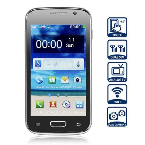 9300 4.0 polegadas Quad Band Dual SIM TV WiFi Touch Screen C